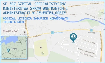 ODDZIAŁ LECZENIA ZABURZEŃ NERWICOWYCH - SP ZOZ SZPITAL SPECJALISTYCZNY MINISTERSTWA SPRAW WNĘTRZNYCH I ADMINISTRACJI W JELENIEJ GÓRZE - UL. CIEPLICKA 69-71,  JELENIA GÓRA