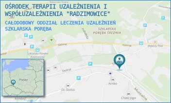 CAŁODOBOWY ODDZIAŁ LECZENIA UZALEŻNIEŃ - OŚRODEK TERAPII UZALEŻNIENIA I WSPÓŁUZALEŻNIENIA "RADZIMOWICE" - UL. DOLNA 4,  SZKLARSKA PORĘBA