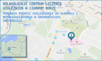 PORADNIA TERAPII UZALEŻNIENIA OD ALKOHOLU I WSPÓŁUZALEŻNIENIA W ŚWIEBODZICACH - DOLNOŚLĄSKIE CENTRUM LECZENIA UZALEŻNIEŃ W CZARNYM BORZE - UL. MARII SKŁODOWSKIEJ-CURIE 3-7,  ŚWIEBODZICE