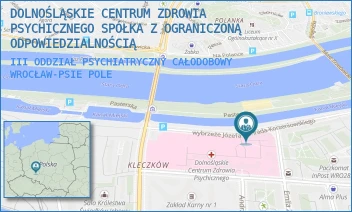 III ODDZIAŁ PSYCHIATRYCZNY CAŁODOBOWY - DOLNOŚLĄSKIE CENTRUM ZDROWIA PSYCHICZNEGO SPÓŁKA Z OGRANICZONĄ ODPOWIEDZIALNOŚCIĄ - UL. WYBRZEŻE J. CONRADA-KORZENIOWSKIEGO 18,  WROCŁAW-PSIE POLE