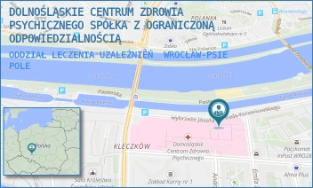 ODDZIAŁ LECZENIA UZALEŻNIEŃ - DOLNOŚLĄSKIE CENTRUM ZDROWIA PSYCHICZNEGO SPÓŁKA Z OGRANICZONĄ ODPOWIEDZIALNOŚCIĄ - UL. WYBRZEŻE J. CONRADA-KORZENIOWSKIEGO 18,  WROCŁAW-PSIE POLE