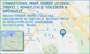 ODDZIAŁ/OŚRODEK REHABILITACJI DLA UZALEŻNIONYCH OD SUBSTANCJI PSYCHOAKTYWNYCH ZE WSPÓŁISTNIEJĄCYMI ZABURZENIAMI PSYCHOTYCZNYMI - STOWARZYSZENIE "MONAR" - UL. AGRARNA 2,  GDAŃSK