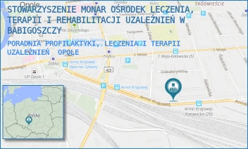 PORADNIA PROFILAKTYKI, LECZENIA I TERAPII UZALEŻNIEŃ - STOWARZYSZENIE MONAR OŚRODEK LECZENIA, TERAPII I REHABILITACJI UZALEŻNIEŃ W BABIGOSZCZY - UL. ARMII KRAJOWEJ 9OF/1,  OPOLE