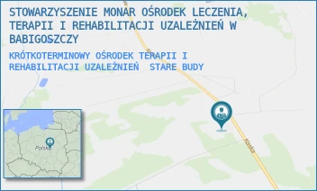 KRÓTKOTERMINOWY OŚRODEK TERAPII I REHABILITACJI UZALEŻNIEŃ - STOWARZYSZENIE MONAR OŚRODEK LECZENIA, TERAPII I REHABILITACJI UZALEŻNIEŃ W BABIGOSZCZY - KASKA 141,  STARE BUDY