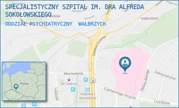 ODDZIAŁ PSYCHIATRYCZNY - SPECJALISTYCZNY SZPITAL IM. DRA ALFREDA SOKOŁOWSKIEGO - UL. BATOREGO 4,  WAŁBRZYCH