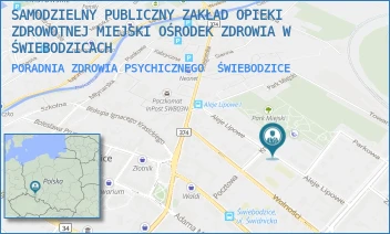 PORADNIA ZDROWIA PSYCHICZNEGO - SAMODZIELNY PUBLICZNY ZAKŁAD OPIEKI ZDROWOTNEJ MIEJSKI OŚRODEK ZDROWIA W ŚWIEBODZICACH - UL. ALEJE LIPOWE 15,  ŚWIEBODZICE