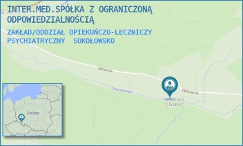 ZAKŁAD/ODDZIAŁ OPIEKUŃCZO-LECZNICZY PSYCHIATRYCZNY - INTER.MED.SPÓŁKA Z OGRANICZONĄ ODPOWIEDZIALNOŚCIĄ - UL. GŁÓWNA 29,  SOKOŁOWSKO