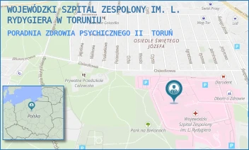 PORADNIA ZDROWIA PSYCHICZNEGO II - WOJEWÓDZKI SZPITAL ZESPOLONY IM. L. RYDYGIERA W TORUNIU - ŚW. JÓZEFA 53-59,  TORUŃ
