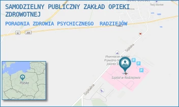 PORADNIA ZDROWIA PSYCHICZNEGO - SAMODZIELNY PUBLICZNY ZAKŁAD OPIEKI ZDROWOTNEJ - SZPITALNA 3,  RADZIEJÓW