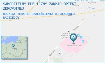 ODDZIAŁ TERAPII UZALEŻNIENIA OD ALKOHOLU - SAMODZIELNY PUBLICZNY ZAKŁAD OPIEKI ZDROWOTNEJ - SZPITALNA 3,  RADZIEJÓW