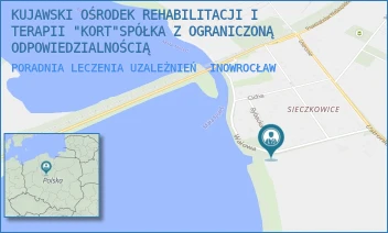 PORADNIA LECZENIA UZALEŻNIEŃ - KUJAWSKI OŚRODEK REHABILITACJI I TERAPII "KORT"SPÓŁKA Z OGRANICZONĄ ODPOWIEDZIALNOŚCIĄ - WAŁOWA 36-40,  INOWROCŁAW