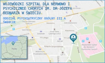 ODDZIAŁ PSYCHIATRYCZNY OGÓLNY III A - WOJEWÓDZKI SZPITAL ZDROWIA PSYCHICZNEGO IM. DR. JÓZEFA BEDNARZA W ŚWIECIU - SĄDOWA 18/6,  ŚWIECIE