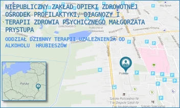 ODDZIAŁ DZIENNY TERAPII UZALEŻNIENIA OD ALKOHOLU - MAŁGORZATA PRYSTUPA - NZOZ OŚRODEK PROFILAKTYKI, DIAGNOZY I TERAPII ZDROWIA PSYCHICZNEGO MAŁGORZATA PRYSTUPA - ZAMOJSKA 12,  HRUBIESZÓW