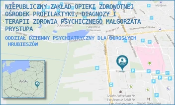ODDZIAŁ DZIENNY PSYCHIATRYCZNY DLA DOROSŁYCH - MAŁGORZATA PRYSTUPA - NZOZ OŚRODEK PROFILAKTYKI, DIAGNOZY I TERAPII ZDROWIA PSYCHICZNEGO MAŁGORZATA PRYSTUPA - ZAMOJSKA 12,  HRUBIESZÓW