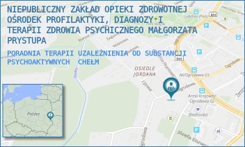 PORADNIA TERAPII UZALEŻNIENIA OD SUBSTANCJI PSYCHOAKTYWNYCH - MAŁGORZATA PRYSTUPA - NZOZ OŚRODEK PROFILAKTYKI, DIAGNOZY I TERAPII ZDROWIA PSYCHICZNEGO MAŁGORZATA PRYSTUPA - OGRODOWA 47,  CHEŁM