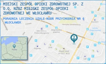 PORADNIA LECZENIA UZALENIEŃ PRZYCHODNIA NR 6 - MIEJSKI ZESPÓŁ OPIEKI ZDROWOTNEJ SP. Z O.O. NZOZ MIEJSKI ZESPÓŁ OPIEKI ZDROWOTNEJ WE WŁOCŁAWKU - KALISKA 104 A,  WŁOCŁAWEK