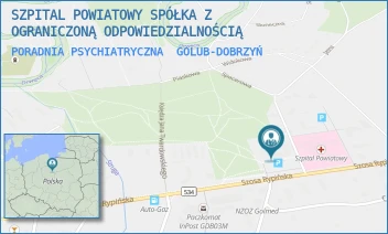 PORADNIA PSYCHIATRYCZNA - SZPITAL POWIATOWY SPÓŁKA Z OGRANICZONĄ ODPOWIEDZIALNOŚCIĄ - DR J.G. KOPPA 1A,  GOLUB-DOBRZYŃ