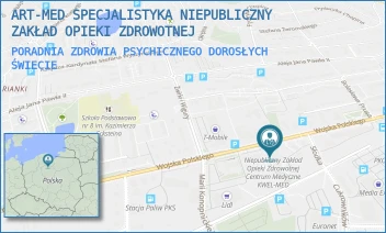 PORADNIA ZDROWIA PSYCHICZNEGO DOROSŁYCH - ART-MED SPECJALISTYKA NIEPUBLICZNY ZAKŁAD OPIEKI ZDROWOTNEJ - WOJSKA POLSKIEGO 80,  ŚWIECIE