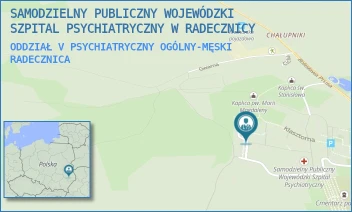 ODDZIAŁ V PSYCHIATRYCZNY OGÓLNY-MĘSKI - SAMODZIELNY PUBLICZNY WOJEWÓDZKI SZPITAL PSYCHIATRYCZNY IM. ŚW. ANTONIEGO W RADECZNICY - KLASZTORNA 4,  RADECZNICA