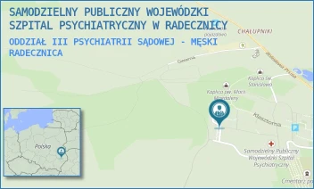ODDZIAŁ III PSYCHIATRII SĄDOWEJ - MĘSKI - SAMODZIELNY PUBLICZNY WOJEWÓDZKI SZPITAL PSYCHIATRYCZNY IM. ŚW. ANTONIEGO W RADECZNICY - KLASZTORNA 4,  RADECZNICA