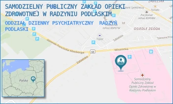ODDZIAŁ DZIENNY PSYCHIATRYCZNY - SAMODZIELNY PUBLICZNY ZAKŁAD OPIEKI ZDROWOTNEJ W RADZYNIU PODLASKIM - WISZNICKA 111,  RADZYŃ PODLASKI
