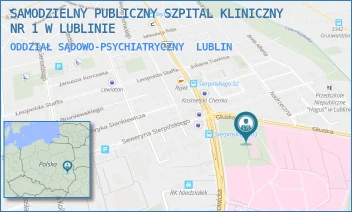 ODDZIAŁ SĄDOWO-PSYCHIATRYCZNY - UNIWERSYTECKI SZPITAL KLINICZNY NR 1 W LUBLINIE - GŁUSKA 1,  LUBLIN