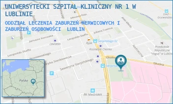 ODDZIAŁ LECZENIA ZABURZEŃ NERWICOWYCH I ZABURZEŃ OSOBOWOŚCI - UNIWERSYTECKI SZPITAL KLINICZNY NR 1 W LUBLINIE - GŁUSKA 1,  LUBLIN