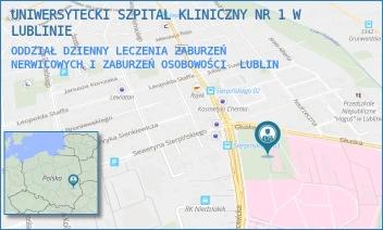 ODDZIAŁ DZIENNY LECZENIA ZABURZEŃ NERWICOWYCH I ZABURZEŃ OSOBOWOŚCI - UNIWERSYTECKI SZPITAL KLINICZNY NR 1 W LUBLINIE - GŁUSKA 1,  LUBLIN