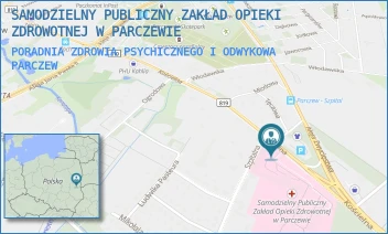 PORADNIA ZDROWIA PSYCHICZNEGO I ODWYKOWA - SAMODZIELNY PUBLICZNY ZAKŁAD OPIEKI ZDROWOTNEJ W PARCZEWIE - KOŚCIELNA 136,  PARCZEW