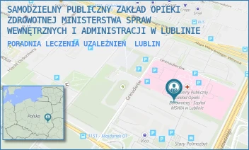 PORADNIA LECZENIA UZALEŻNIEŃ - SAMODZIELNY PUBLICZNY ZAKŁAD OPIEKI ZDROWOTNEJ MINISTERSTWA SPRAW WEWNĘTRZNYCH I ADMINISTRACJI W LUBLINIE - GRENADIERÓW 3,  LUBLIN