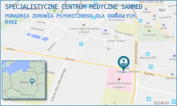 PORADNIA ZDROWIA PSYCHICZNEGO DLA DOROSŁYCH - SPECJALISTYCZNE CENTRUM MEDYCZNE SANMED - ŻYTNIA 16,  RYKI