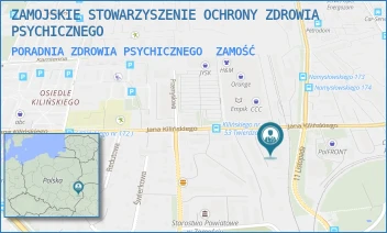 PORADNIA ZDROWIA PSYCHICZNEGO - ZAMOJSKIE STOWARZYSZENIE OCHRONY ZDROWIA PSYCHICZNEGO - JANA KILIŃSKIEGO 68/G,  ZAMOŚĆ