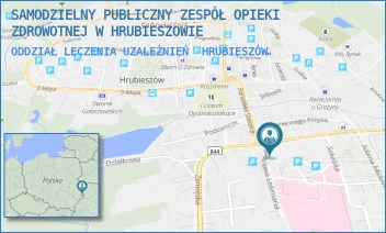 ODDZIAŁ LECZENIA UZALEŻNIEŃ - SAMODZIELNY PUBLICZNY ZESPÓŁ OPIEKI ZDROWOTNEJ W HRUBIESZOWIE - JÓZEFA PIŁSUDSKIEGO 11,  HRUBIESZÓW