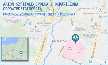 PORADNIA ZDROWIA PSYCHICZNEGO - ARION SZPITALE SPÓŁKA Z OGRANICZONĄ ODPOWIEDZIALNOŚCIĄ W RESTRUKTURYZACJI - DR. STANISŁAWA POJASKA 5,  BIŁGORAJ