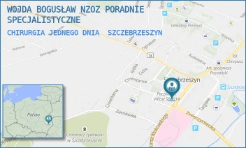 CHIRURGIA JEDNEGO DNIA - BOGUSŁAW WOJDA - NIEPUBLICZNY ZAKŁAD OPIEKI ZDROWOTNEJ PORADNIE SPECJALISTYCZNE - PLAC KOŚCIUSZKI 25,  SZCZEBRZESZYN