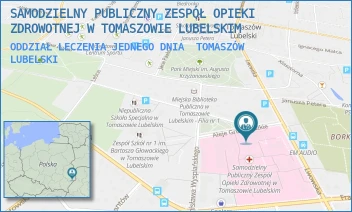 ODDZIAŁ LECZENIA JEDNEGO DNIA - SAMODZIELNY PUBLICZNY ZESPÓŁ OPIEKI ZDROWOTNEJ W TOMASZOWIE LUBELSKIM - ALEJE GRUNWALDZKIE 1,  TOMASZÓW LUBELSKI