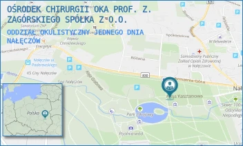 ODDZIAŁ OKULISTYCZNY JEDNEGO DNIA - OŚRODEK CHIRURGII OKA PROF. ZAGÓRSKIEGO W NAŁĘCZOWIE SPÓŁKA Z OGRANICZONĄ ODPOWIEDZIALNOŚCIĄ - AL. KASZTANOWA 6,  NAŁĘCZÓW