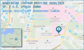 ODDZIAŁ OKULISTYCZNY JEDNODNIOWY - NOWOCZESNE CENTRUM MEDYCZNE OKOKLINIK SP. Z O.O. SPÓŁKA JAWNA - KAZIMIERZ JACZEWSKIEGO 2,  LUBLIN