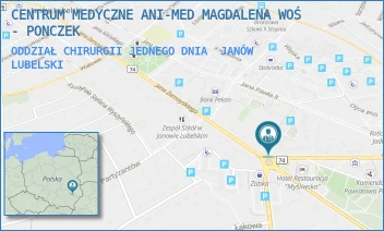 ODDZIAŁ CHIRURGII JEDNEGO DNIA - CENTRUM MEDYCZNE ANI-MED MAGDALENA WOŚ - PONCZEK - ZAMOYSKIEGO 77,  JANÓW LUBELSKI