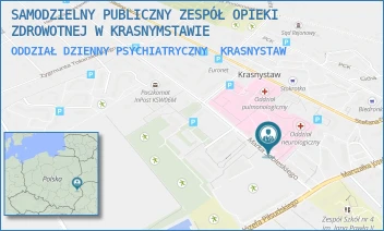 ODDZIAŁ DZIENNY PSYCHIATRYCZNY - SAMODZIELNY PUBLICZNY ZESPÓŁ OPIEKI ZDROWOTNEJ W KRASNYMSTAWIE - SOBIESKIEGO 4,  KRASNYSTAW