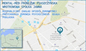 NIEPUBLICZNY ZAKŁAD OPIEKI ZDROWOTNEJ PRZYCHODNIA ZDROWIA PSYCHICZNEGO - MENTAL-MED FROŃCZUK PIASECZYŃSKA WROTKOWSKA SPÓŁKA JAWNA - JANOWSKA 17,  BIAŁA PODLASKA
