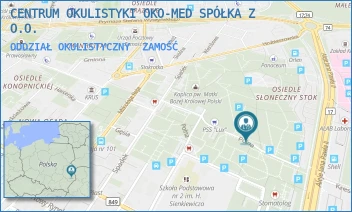 ODDZIAŁ OKULISTYCZNY - CENTRUM OKULISTYKI OKO-MED SPÓŁKA Z O.O. - POLNA 9A,  ZAMOŚĆ