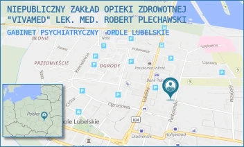GABINET PSYCHIATRYCZNY - NIEPUBLICZNY ZAKŁAD OPIEKI ZDROWOTNEJ "VIVAMED" LEK. MED. ROBERT PLECHAWSKI - PARTYZANCKA 17A,  OPOLE LUBELSKIE