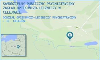 ODDZIAŁ OPIEKUŃCZO-LECZNICZY PSYCHIATRYCZNY - II - SAMODZIELNY PUBLICZNY PSYCHIATRYCZNY  ZAKŁAD OPIEKUŃCZO-LECZNICZY W CELEJOWIE - CELEJÓW 68,  CELEJÓW