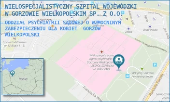 ODDZIAŁ PSYCHIATRII SĄDOWEJ O WZMOCNINYM ZABEZPIECZENIU DLA KOBIET - WIELOSPECJALISTYCZNY SZPITAL WOJEWÓDZKI W GORZOWIE WIELKOPOLSKIM SP. Z O.O. - UL. FRANCISZKA WALCZAKA 42,  GORZÓW WIELKOPOLSKI