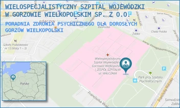 PORADNIA ZDROWIA PSYCHICZNEGO DLA DOROSŁYCH - WIELOSPECJALISTYCZNY SZPITAL WOJEWÓDZKI W GORZOWIE WIELKOPOLSKIM SP. Z O.O. - UL. FRANCISZKA WALCZAKA 42,  GORZÓW WIELKOPOLSKI
