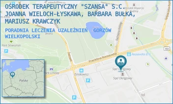 PORADNIA LECZENIA UZALEŻNIEŃ - OŚRODEK TERAPEUTYCZNY "SZANSA" S.C. JOANNA WIELOCH-ŁYSKAWA, BARBARA BUŁKA, MARIUSZ KRAWCZYK - UL. MIESZKA I 57/3,  GORZÓW WIELKOPOLSKI