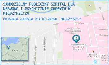 PORADNIA ZDROWIA PSYCHICZNEGO - SAMODZIELNY PUBLICZNY SZPITAL DLA NERWOWO I PSYCHICZNIE CHORYCH W MIĘDZYRZECZU - UL. POZNAŃSKA 109,  MIĘDZYRZECZ