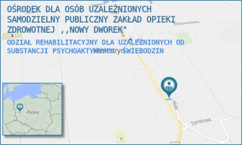 ODZIAŁ REHABILITACYJNY DLA UZALEŻNIONYCH OD SUBSTANCJI PSYCHOAKTYWNYCH - OŚRODEK DLA OSÓB UZALEŻNIONYCH SAMODZIELNY PUBLICZNY ZAKŁAD OPIEKI ZDROWOTNEJ ,,NOWY DWOREK" - UL. MAŁA 5,  ŚWIEBODZIN
