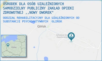 ODDZIAŁ REHABILITACYJNY DLA UZALEŻNIONYCH OD SUBSTANCJI PSYCHOAKTYWNYCH - OŚRODEK DLA OSÓB UZALEŻNIONYCH SAMODZIELNY PUBLICZNY ZAKŁAD OPIEKI ZDROWOTNEJ ,,NOWY DWOREK" - GLIŃSK 36,  GLIŃSK